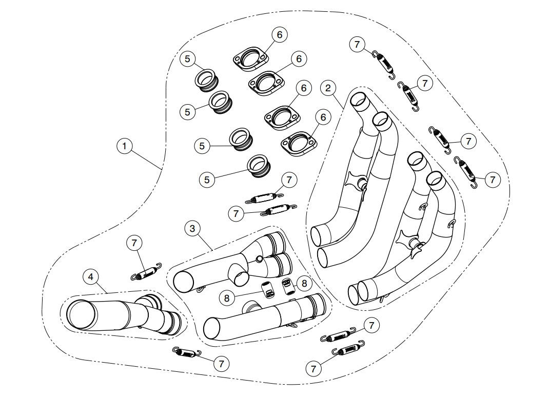 Akrapovic Manifold (Paslanmaz Çelik) Yamaha YZF-R6 (08-26) E-Y6R5 
