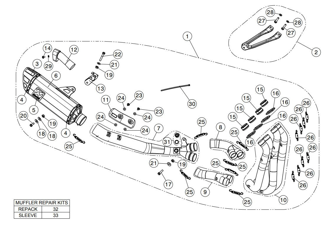 Akrapovic Yarış Hattı (Paslanmaz Çelik) Honda CBR 1000 RR SC77 (17-19) S-H10R8-APLT 