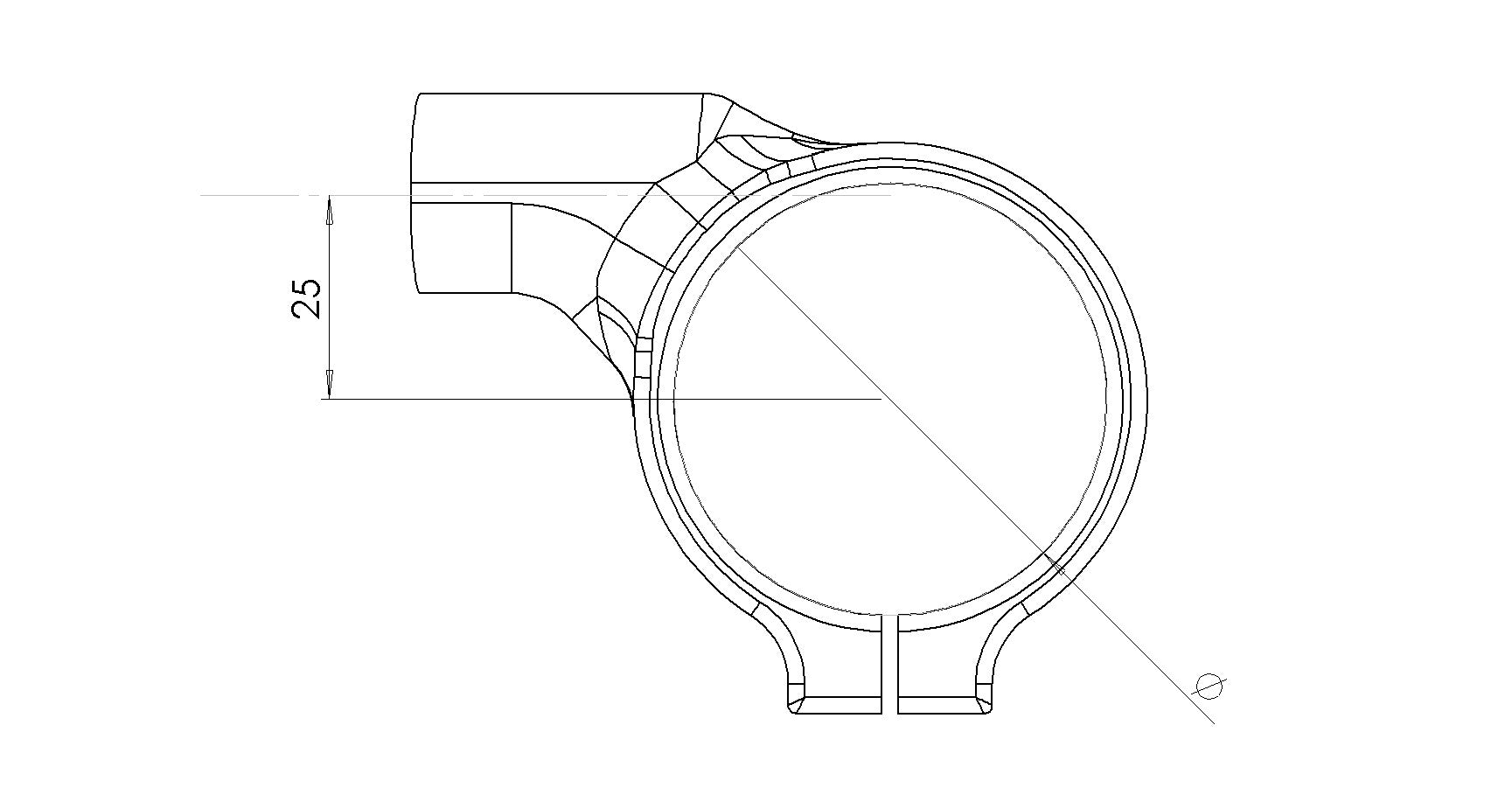 Yamaha YZF-R6 RJ27 (17-25) için 25 mm Offset Gidon Spider Racing 50.25.50 