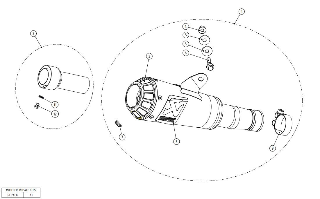 Akrapovic Slip-On Line (Titanyum) Yamaha YZF-R6 (06-26) S-Y6SO10-AHBT 