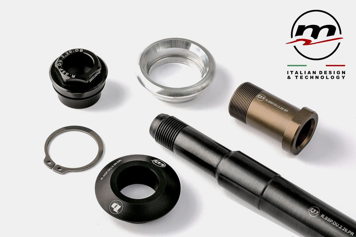 Ön tekerlek aksı hızlı değiştirme kiti Melotti Racing Ducati Panigale V2 955 (20-24) BA-SSP.DU.2.20.KPRAR 