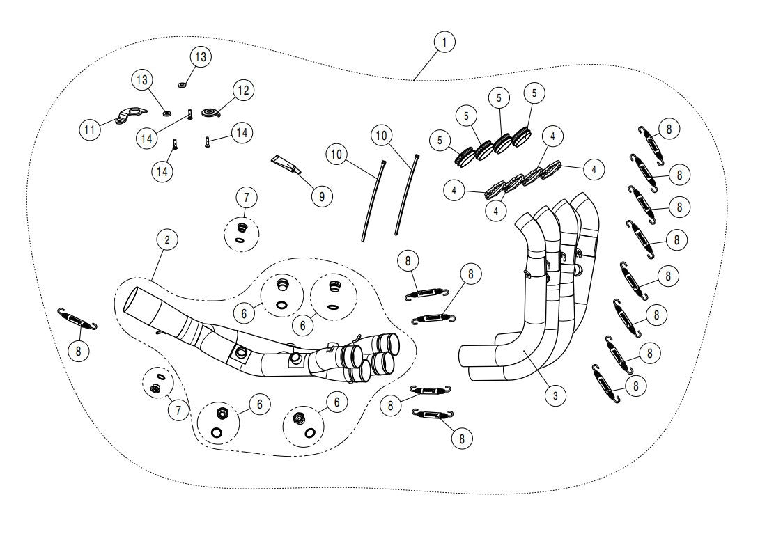 Akrapovic Manifold (Titanyum) BMW S1000RR K67 (19-26) E-B10E8 