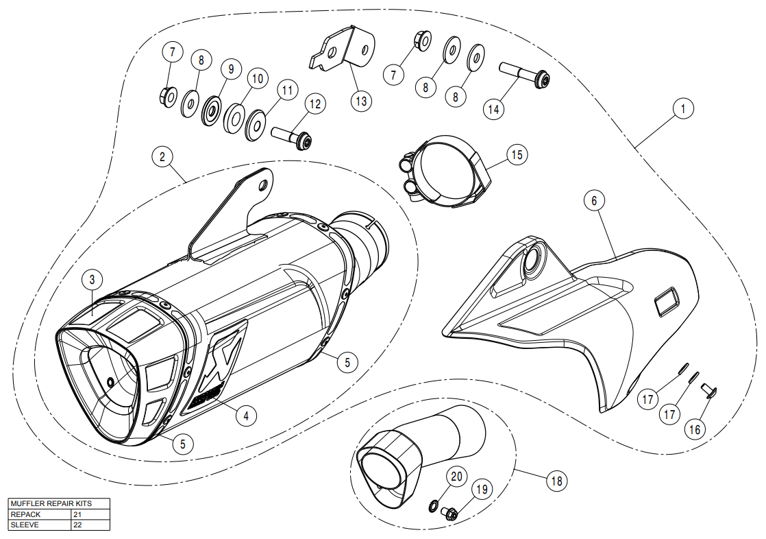 Akrapovic Slip-On Line (Titanyum) Yamaha YZF-R1/M (15-26) S-Y10SO18-HAPLT 
