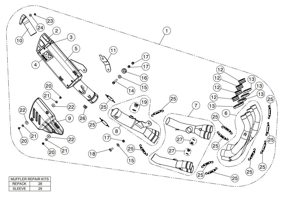 Akrapovic Evolution Line (Titanyum) Yamaha YZF-R6 (08-26) S-Y6E9-APT 